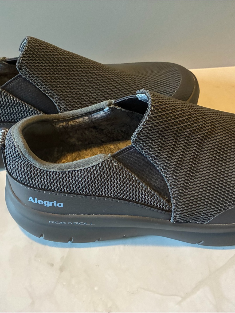 Alegria Women's Slip-On Walking  Shoe- Gray